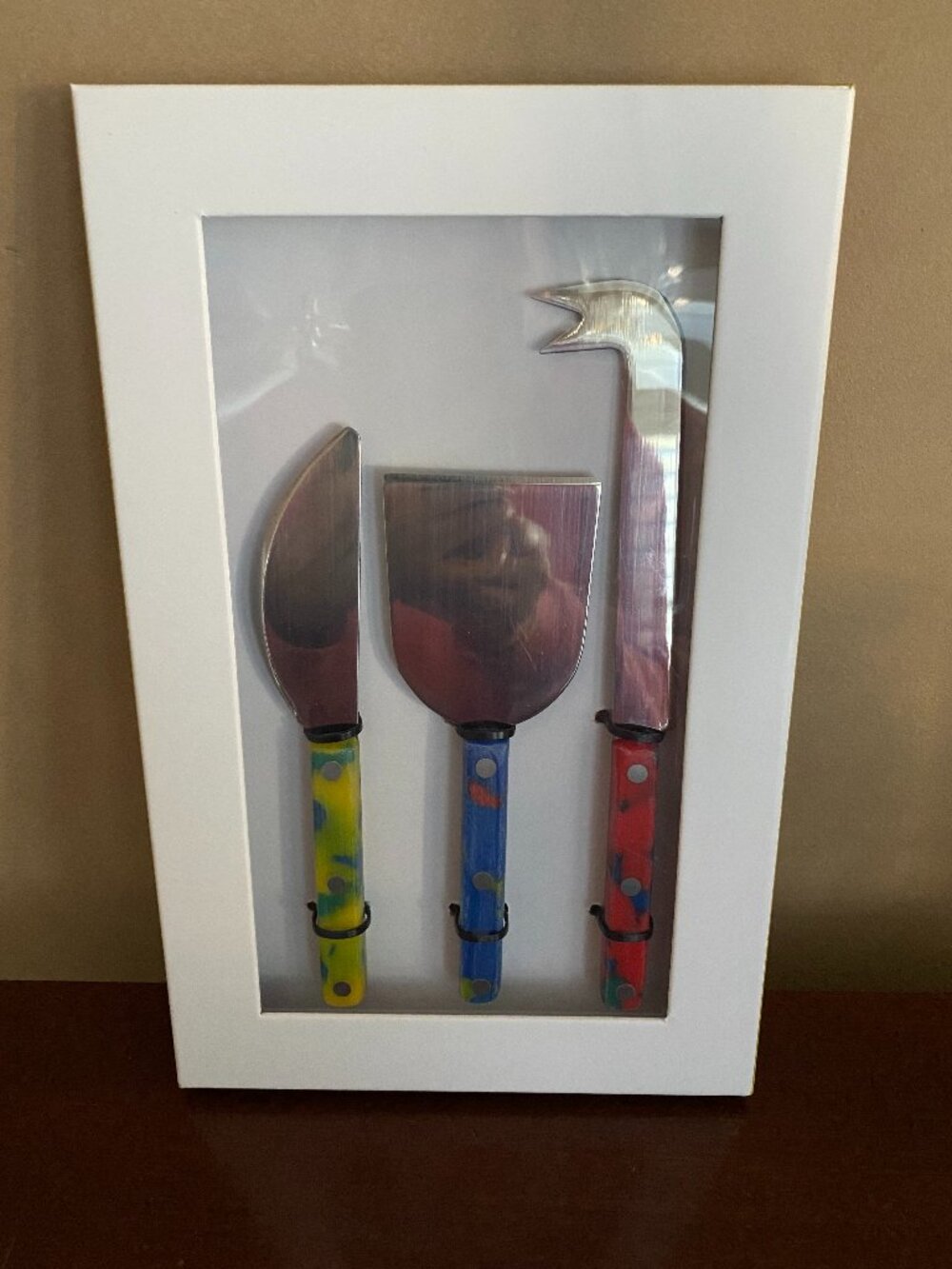 NWT & NIB Fredericks & Mae Cheese Knives - Red/Yellow/Blue